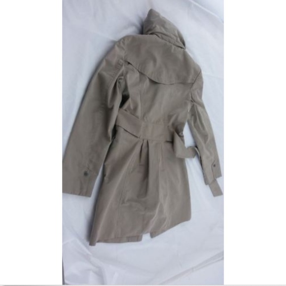 Cole Haan Womens XS Khaki Rainwear Trenchcoat Hood - Picture 8 of 8
